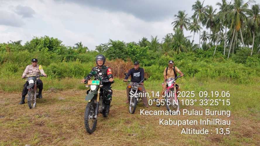 Babinsa Koramil 11/Pulau Burung  bersama lintas sektoral Lakukan Patroli Bersama
