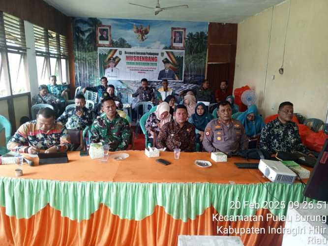 Babinsa Serda Hendra Kardi Hadiri Musrenbang RKPD Tingkat Kecamatan Pulau Burung Tahun 2026