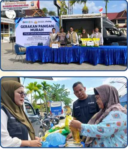 Gerakan Pangan Murah Polri Serentak, BULOG Tembilahan Hadir Jaga Stabilitas Harga