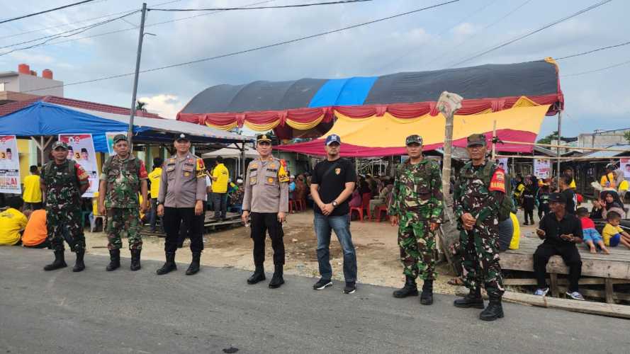 Personil Gabungan Siaga Amankan Kampanye di Wilayah Kempas.