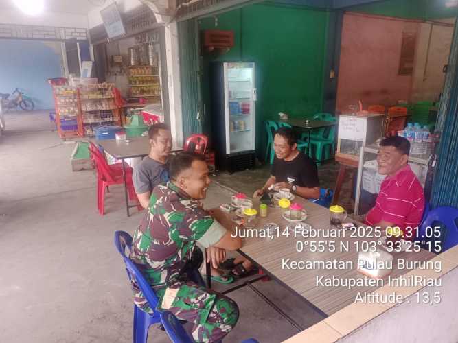 Babinsa Sungai Danai Berdiskusi Terkait Kesejahteraan Masyarakat