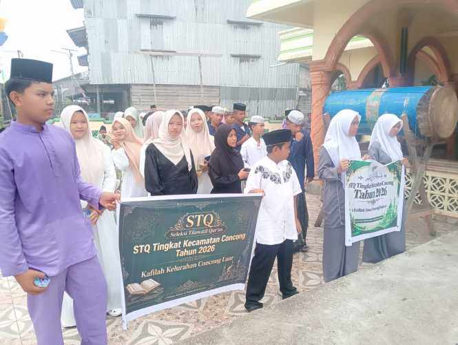STQ Kecamatan Concong 2026 Resmi Dibuka, Pawai Religi dan Beduk Gaungkan Semangat Generasi Qur’ani