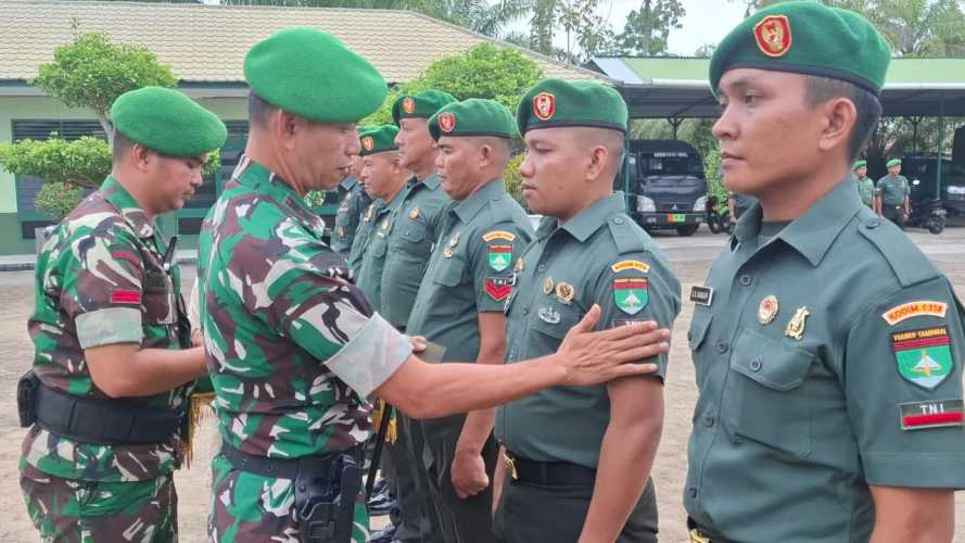 Dandim 0314/Inhil Pimpin Langsung Upacara Korps Kenaikan Pangkat