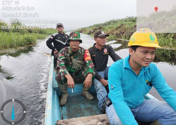 Babinsa Bersama Tim Patroli Lintas Kanal Sekunder