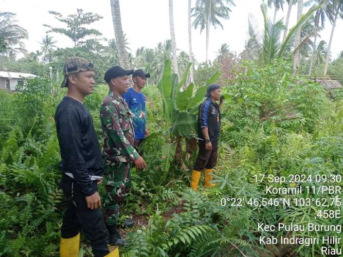 Serda Hendra Kardi Lakukan Patroli Karhutlah di Desa Keramat Jati