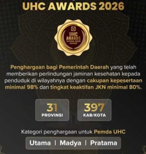 Pemprov Riau Terima Penghargaan UHC Awards 2026
