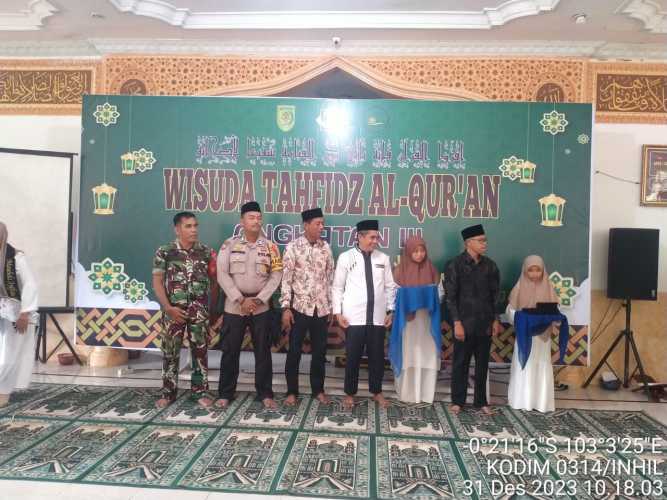 Serka Masri Babinsa Sialang Panjang Hadiri Acara Wisuda Tahfis Al Quran