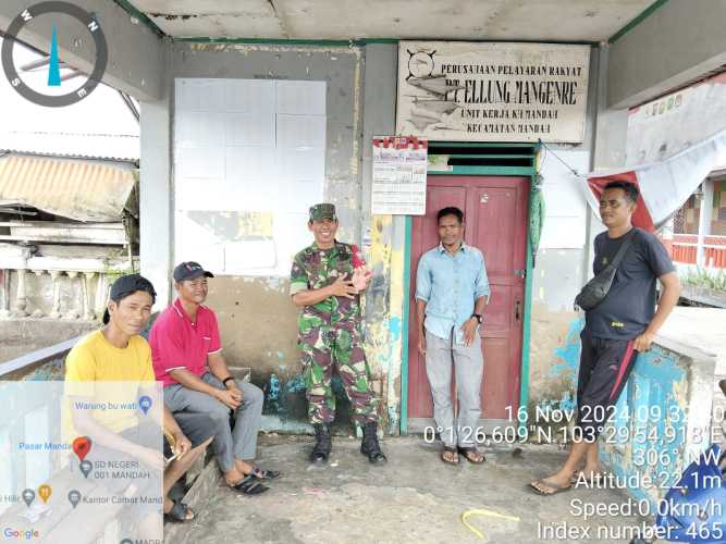 Serma Hisar Situmorang Tingkatkan Komsos di Area Pelabuhan Rakyat