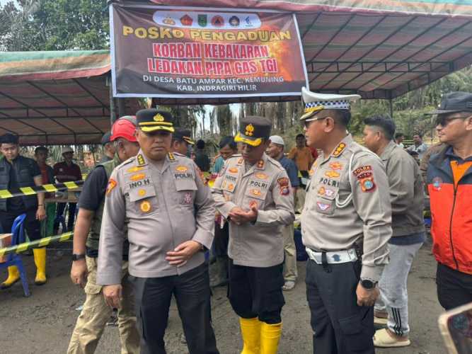 Pascaledakan Pipa Gas PT TGI di Inhil, Dirlantas Polda Riau Pastikan Jalintim Kembali Normal