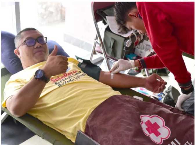 Peringati Hari Donor Darah Sedunia,Dinkes Inhil Gelar Pelayanan Kesehatan