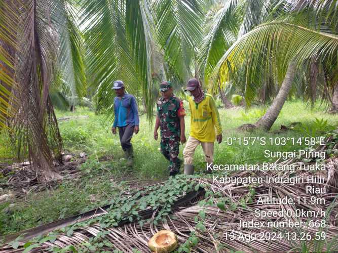 Sertu Syamsir Berikan Sosialisasi Larangan Membakar Lahan