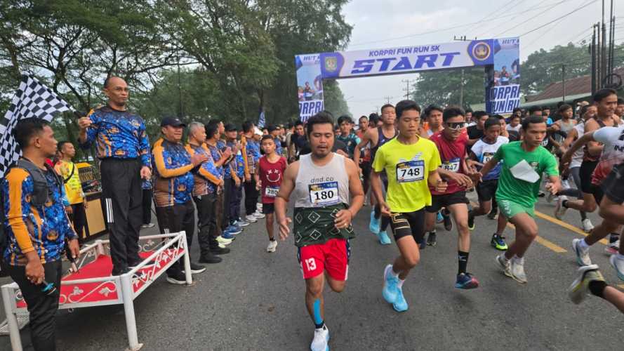 Fun Run Warnai HUT KORPRI Asahan, Donasi Mengalir untuk Korban Bencana