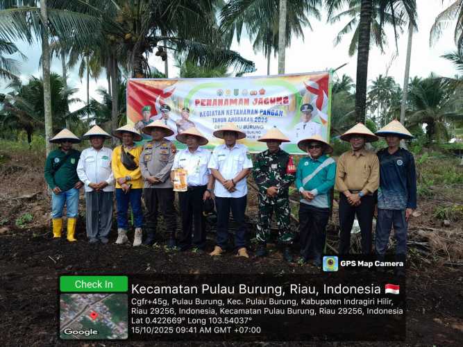 Pemdes Pulau Burung dan Bumdes Serumpun Jaya Gelar Penanaman Jagung untuk Wujudkan Ketahanan Pangan Desa