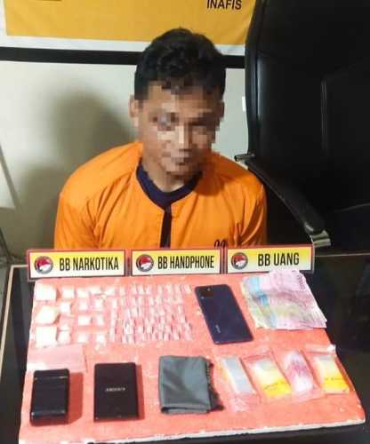 Sat Narkoba dan Polsek Kemuning Polres Inhil Tangkap Pengedar Narkoba