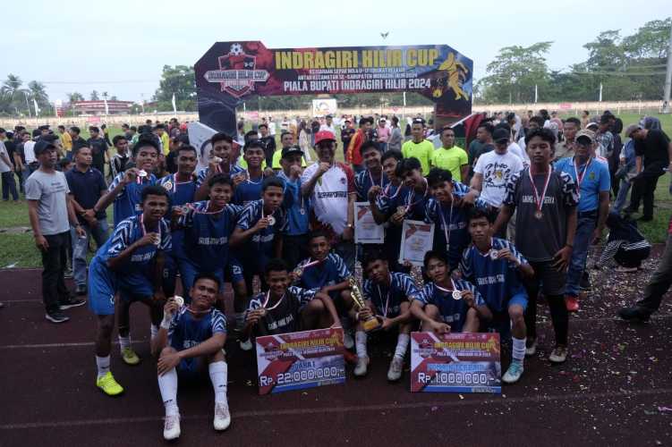 Final Piala Bupati Inhil Cup 2024, Berlangsung Sengit, Kecamatan Gas Berhasil Jungkalkan Kecamatan Batang Tuaka