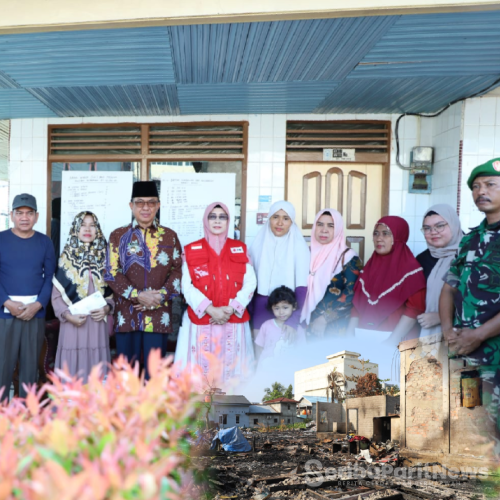 Sampaikan Duka Yang Mendalam,Bupati H.M Wardan Serahkan Bantuan Musibah Kebakaran di Lorong Suwito Tarjo dan Dermawan