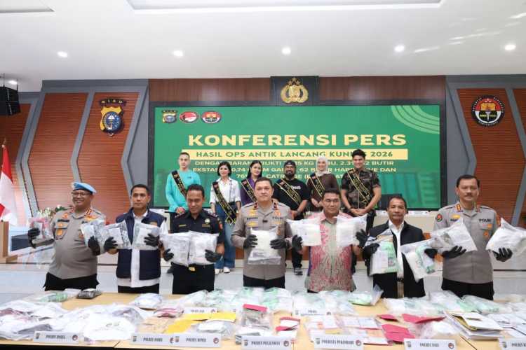 Polda Riau Komitmen Perang Lawan Narkoba, 557 Tersangka Diamankan dalam Operasi Antik LK 2026