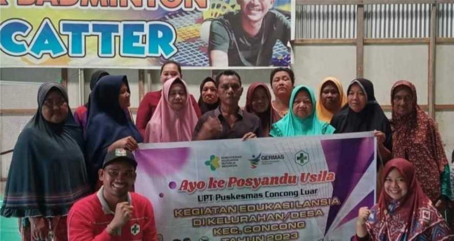 Dinkes Inhil Lakukan Edukasi Lansia di Concong Luar