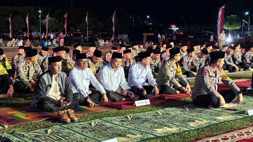 Paslon Bupati Inhil Fermadani Ikuti Deklarasi Damai di Polda Riau