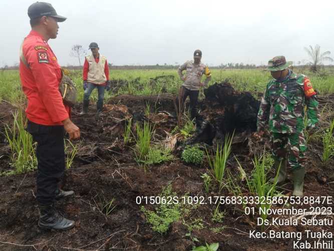 Cegah Karhutlah, Babinsa Cek Kelembaban Gambut