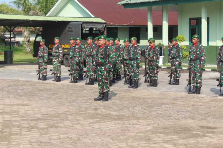 Anggota Koramil 12/Batang Tuaka  Mengikuti Upacara Hari Sumpah Pemuda