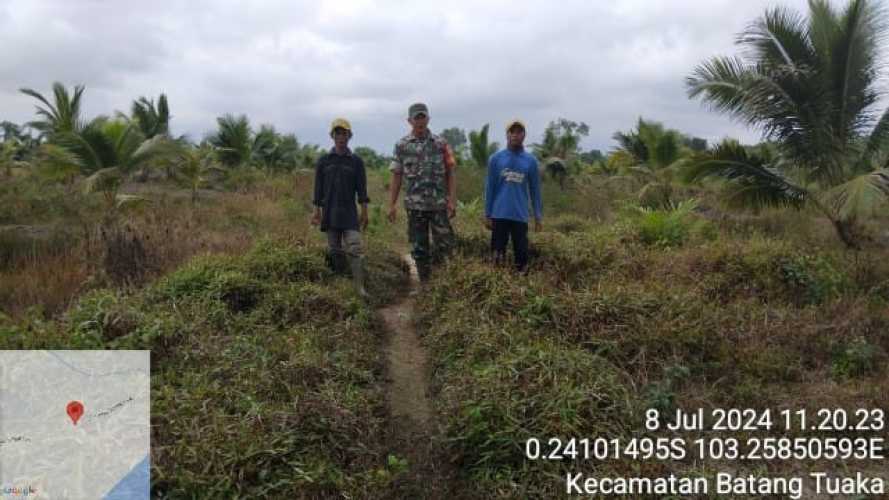 Anomali Cuaca Yang Berubah, Babinsa Terus Lakukan Pengamatan Karhutlah