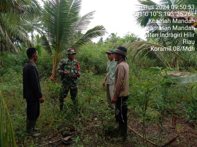 Sertu Mistar Jaga Titik Titik Rawan Karhutlah