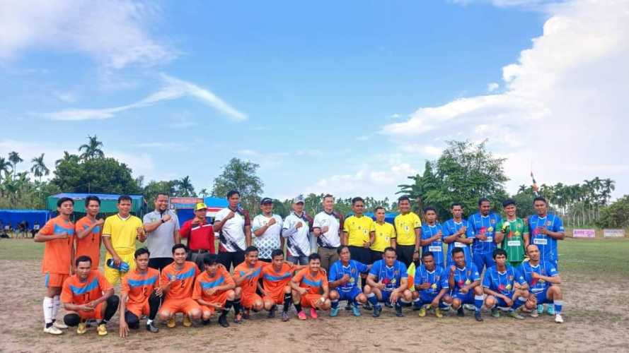 Semarakkan HUT RI Ke - 79, Pemdes Pulau Pulas Gelar Turnamen Bola Kaki