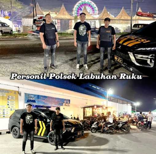 Hadirkan Rasa Aman, Polsek Labuhan Ruku Patroli Skala Sedang di Titik Rawan Kamtibmas
