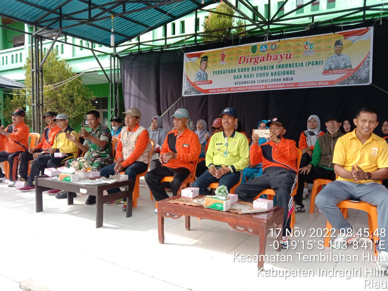 Danpos Kecamatan Tembilahan Hulu Pelda Zaharjam Hadiri Acara Pon PGRI Ke 77