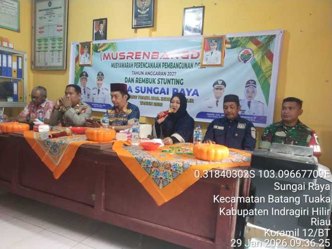 Mewakili Danramil, Babinsa Sungai Raya Ikut Serta Dalam Musrenbangdes Tahun Anggaran 2027