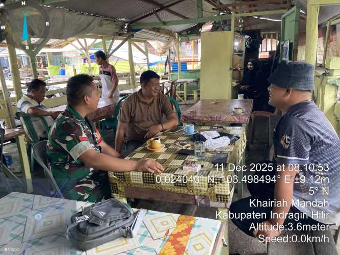 Babinsa Mandah Kemas Komduk Dalam Rembuk Sosial