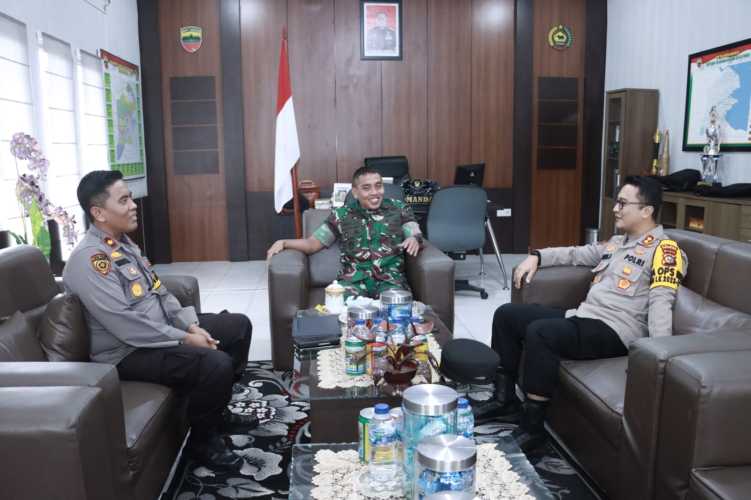 Kapolres AKBP Budi Setiawan, S.I.K., M.I.K. Silaturahmi dengan Dandim 0314/Inhil