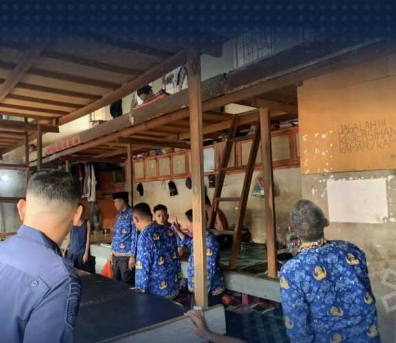 Ciptakan Hunian yang Aman dan Tertib, Lapas Tembilahan Laksanakan Penertiban