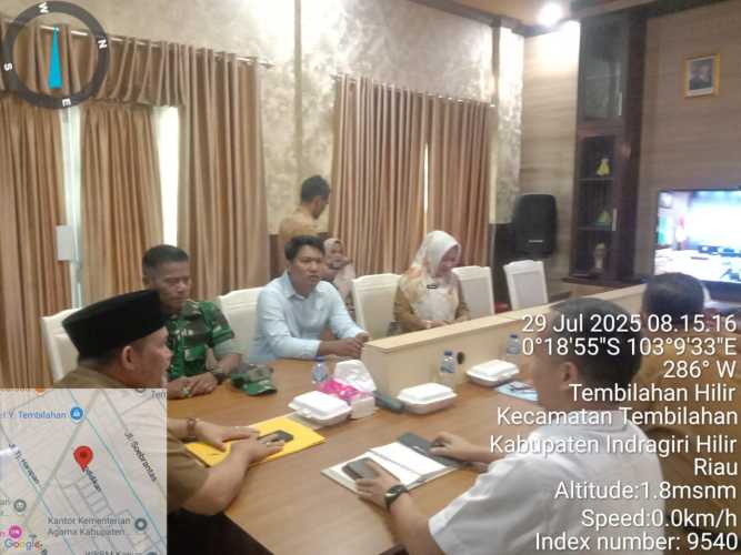 Peltu Jaharzam Wakili Dandim 0314/Inhil dalam Rapat Koordinasi TPID Kabupaten Indragiri Hilir