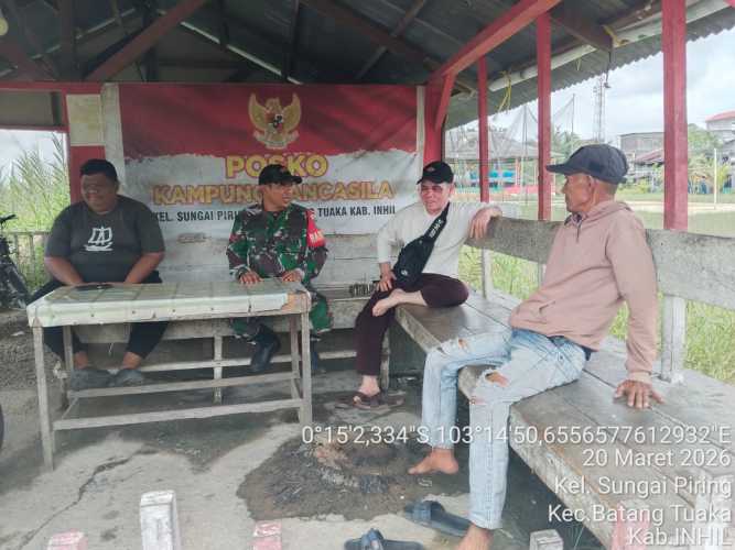 Babinsa Koramil 12/Batang Tuaka Ingatkan Pemudik Agar Hati-Hati Saat Arus Mudik