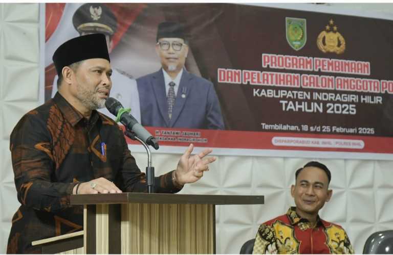 Wakapolres Inhil Hadiri Acara Pembukaan Program Pembinaan dan Pelatihan Calon Anggota Polri Kabupaten Indragiri Hilir Tahun 2025