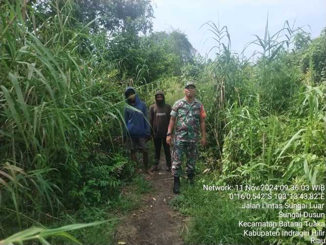 Serda Pernando Awasi Karhutlah di Areal Semak Belukar