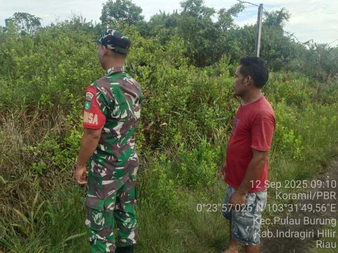 Patroli Dialogis Babinsa Koramil 11/PBR, Upaya Pencegahan Karhutla di Pulau Burung