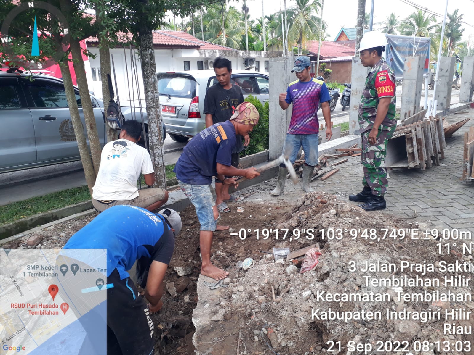 Sertu Surahman Babinsa Koramil 01/Tembilahan Munculkan jiwa kepedulian Lingkungan