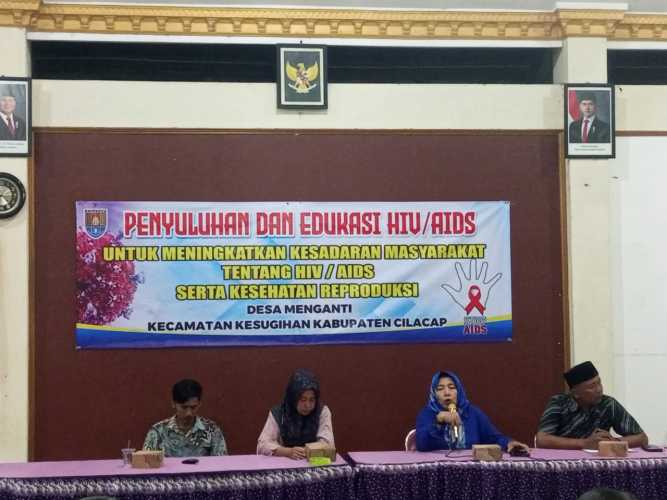 Desa Menganti  Kecamatan Kesugihan Kabupaten Cilacap Gelar Penyuluhan Dan Edukasi HIV/AIDS