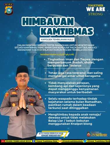 Himbauan Kamtibmas Kapolsek Tembilahan Hulu di Bulan Ramadhan