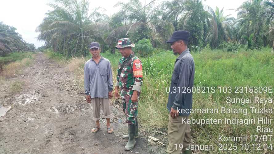Babinsa Harapakan Partisipasi Warga Cegah Karhuah di Desa Sungai Raya