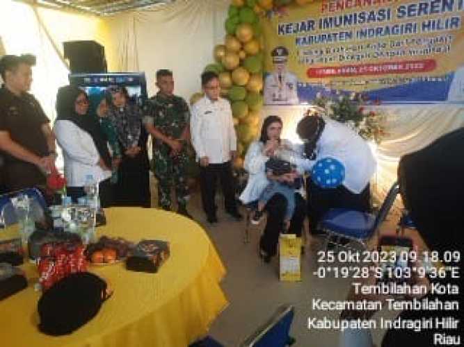 Danramil 01/Tembilahan  Lettu inf R.Ginting Hadiri Acara Rapat Kejar Imunisasi Puskesmas