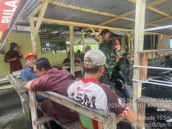 Babinsa Mandah Kodim 0314/Inhil Perkuat Pembinaan Teritorial di Bulan Syawal 1447 H