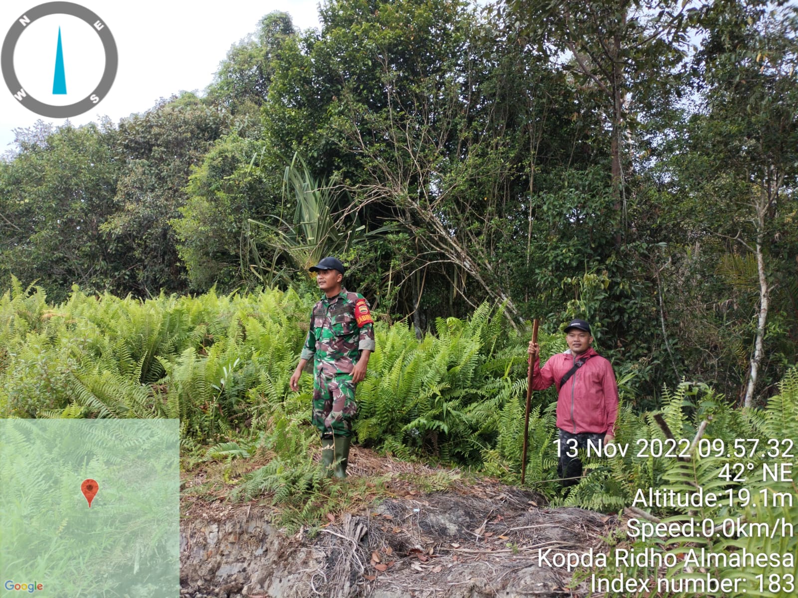 Kopda Ridho Almahesa Pengecekkan Lahan Agar Tidak Terjadi Titik Api