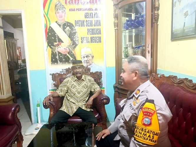 Kasatbinmas Polres Inhil Sambangi Tomas Ciptakan Suasana Aman dan Damai Dalam Tahapan Pilkada