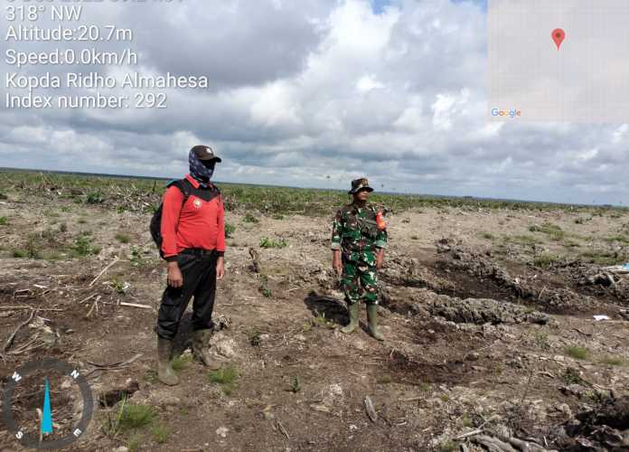 Kopda Ridho Almahesa  Patroli di Bentang Lahan Konsesi