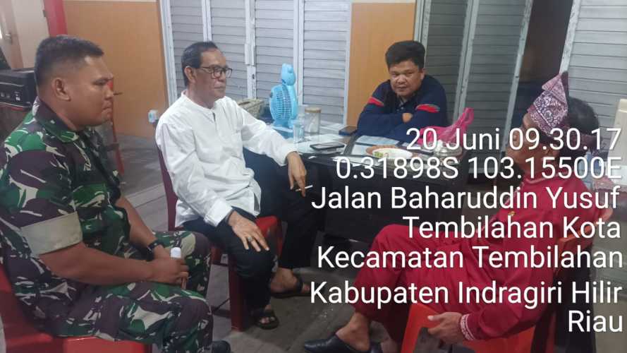 Serda Miskal Bersama Lurah Tembilahan Kota Samakan Visi Ciptakan Ketentraman Warga