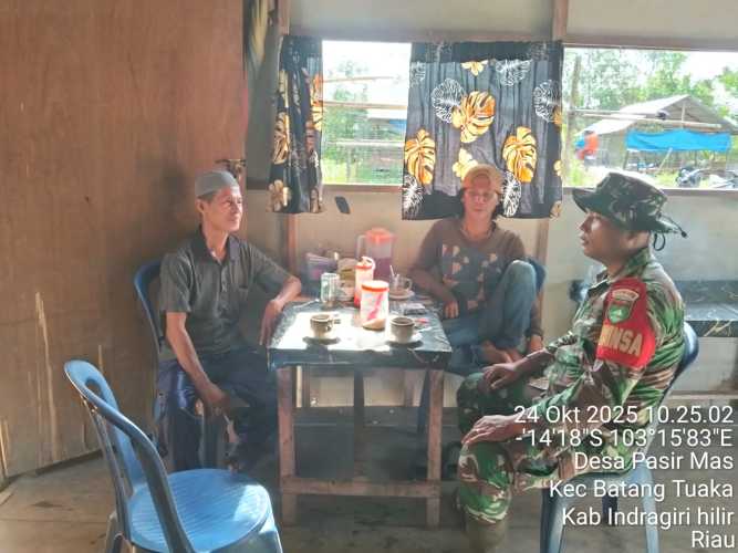 Babinsa Koramil 12/Batang Tuaka Gelar Kegiatan Konsolidasi Jumat Terpadu di Desa Pasir Mas